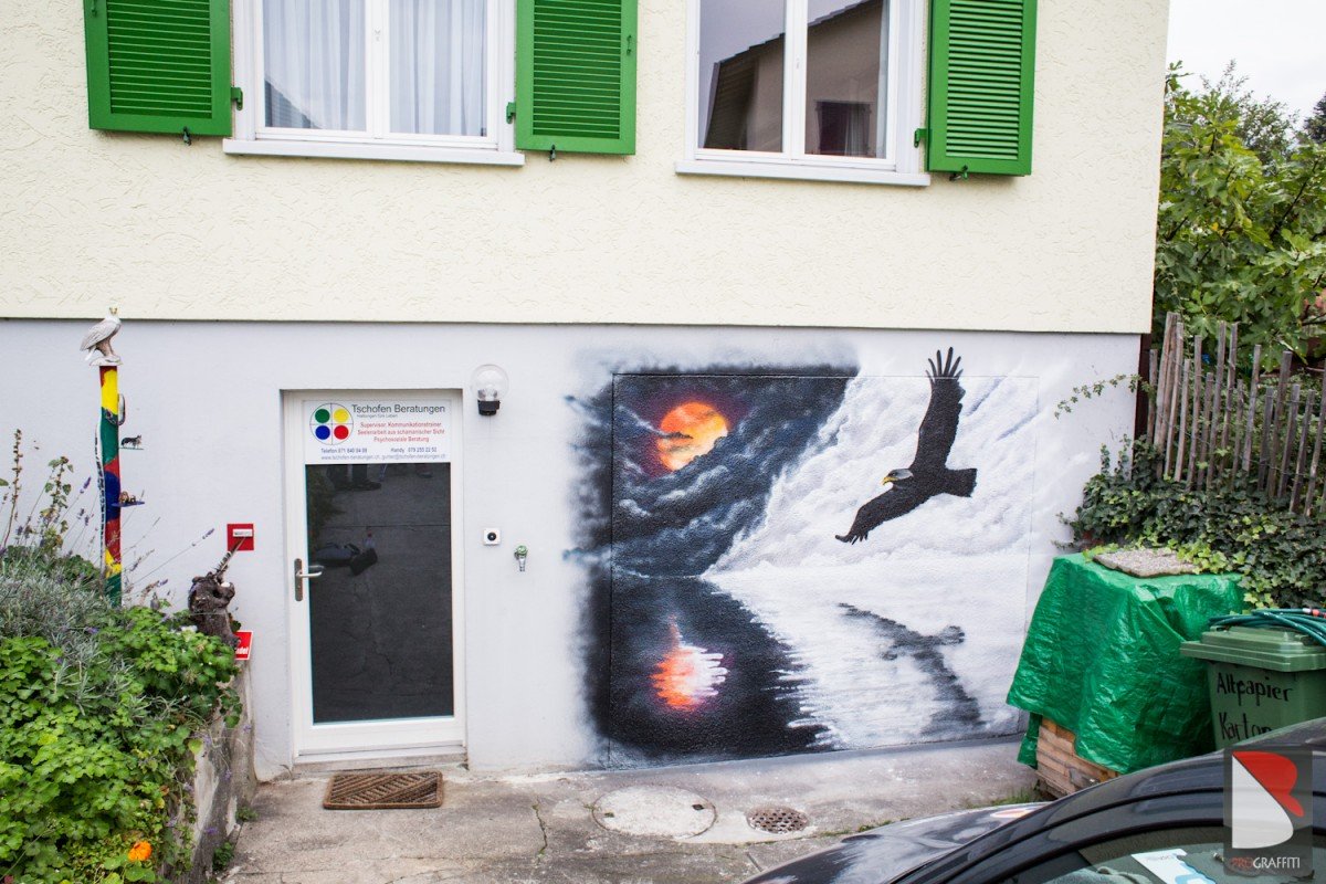 Graffiti Schweiz Saint-Gall Kunstler Eagle