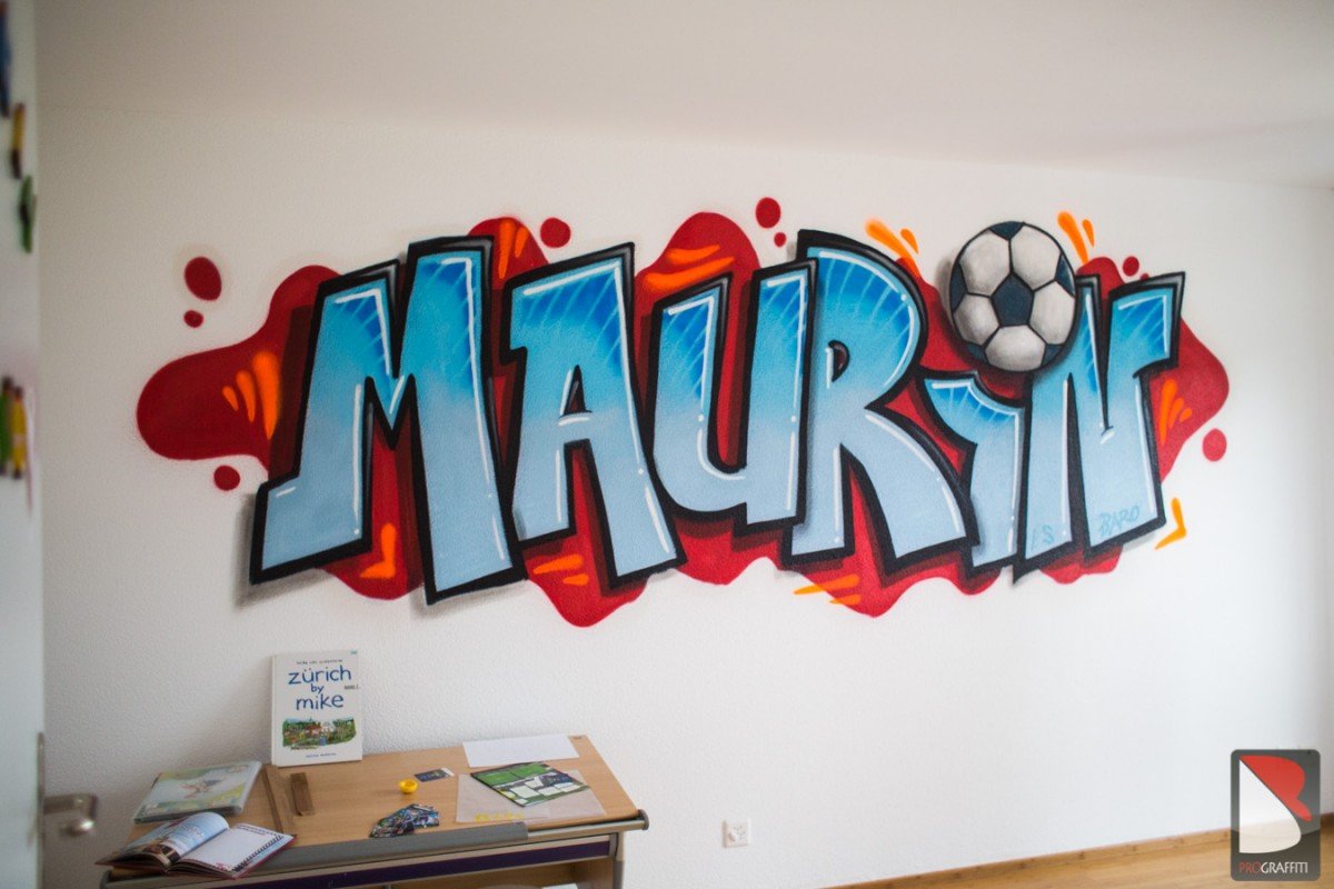 Maurin Kinderzimmer Graffiti Fussball | GRAFFITI ARTIST PRO.
